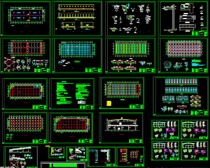 金坛二层全钢结构超市图纸